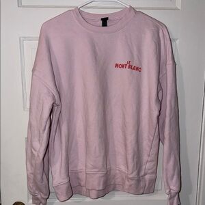 Mont Blanc Light Pink Crewneck Sweater